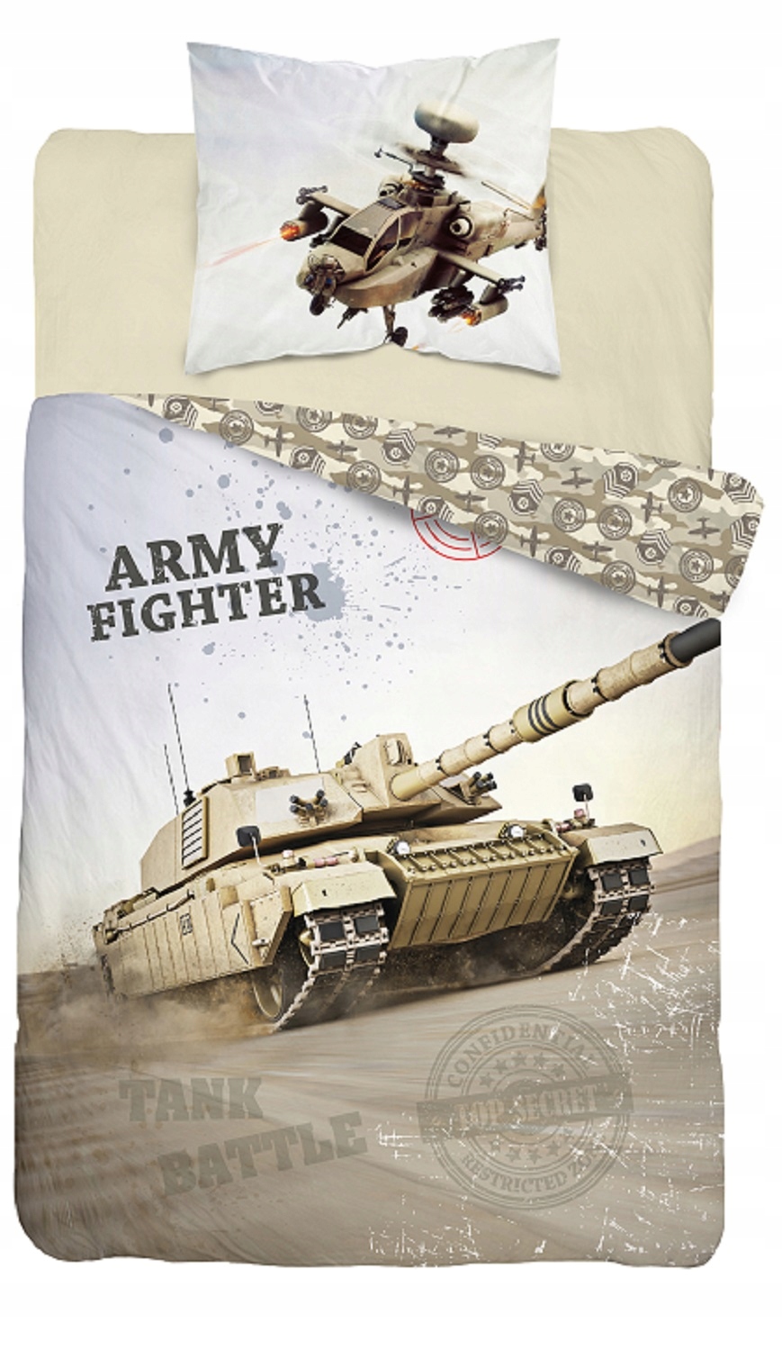 

Pościel młodzieżowa 160x200 czołg wojsko military