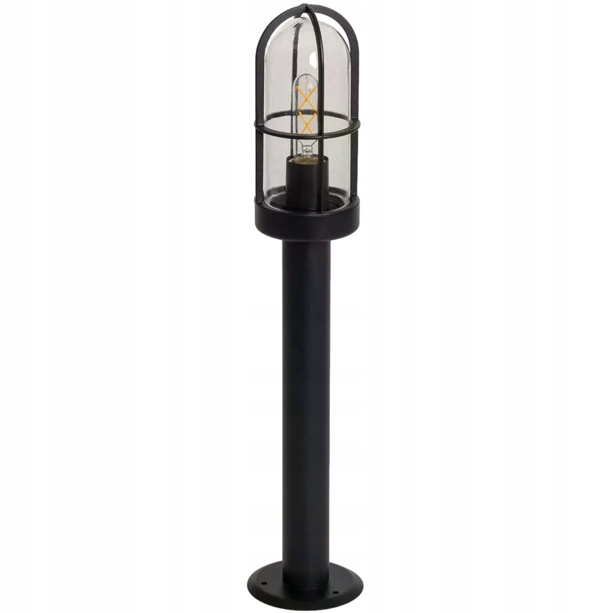 Stojacia vonkajšia záhradná lampa s čiernym skleneným tienidlom 65 cm Abruzzo