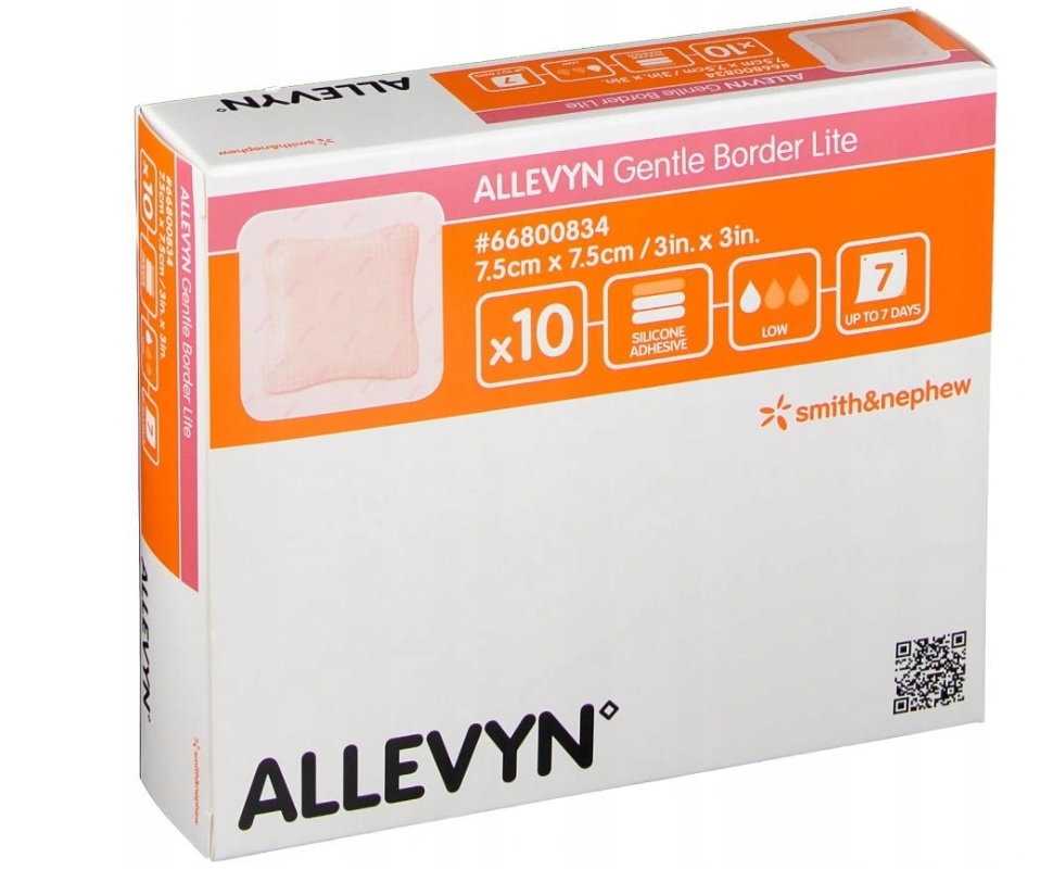 

Allevyn Gentle Border Lite 7,5cm x 7,5cm 10 szt.