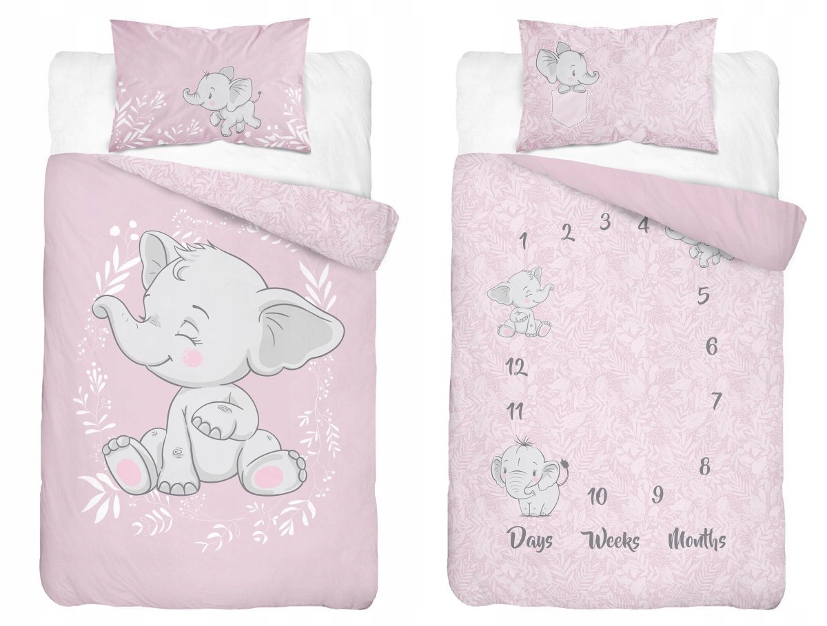 

Pościel Słoń Maya Moo 90x120 cm Różowa (3954A)