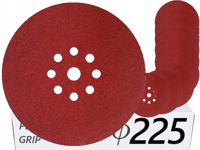 Krążek Papier Ścierny Krążki na rzep 9H Klingspor PL28 do żyrafy 225mm P150