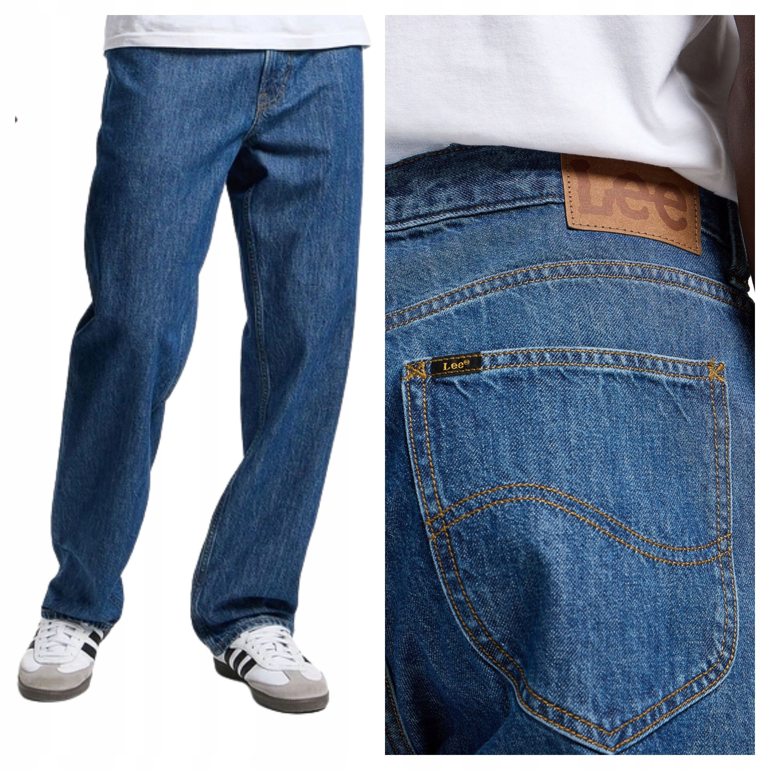 Pánské kalhoty Lee Asher Skater Džínové Volné Modré W34 L32