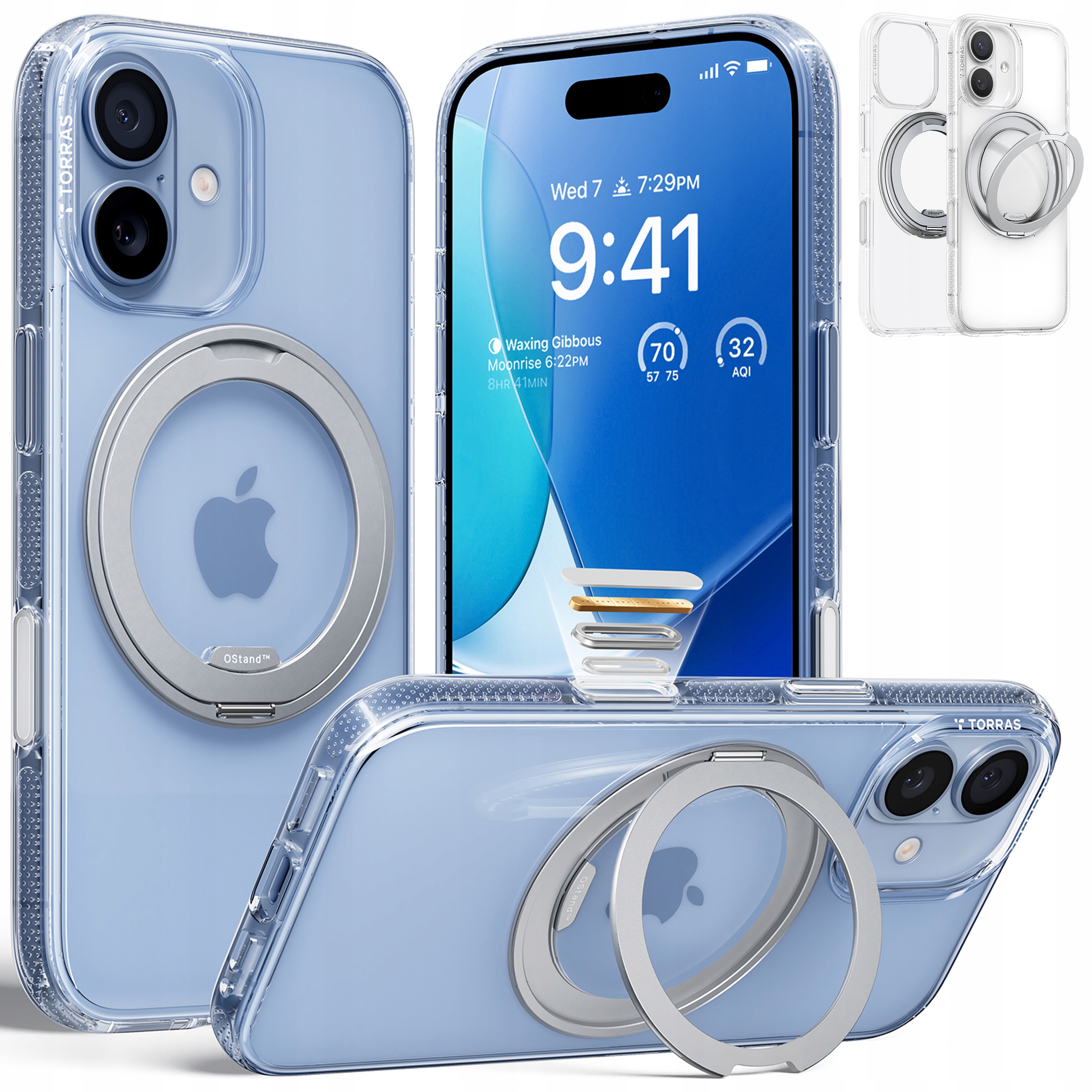 Torras Ostand Fitness Case Pouzdro MagSafe s držákem pro iPhone 17 Kryt