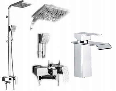 Kúpeľňová sprchová batéria Chrom umývadlová