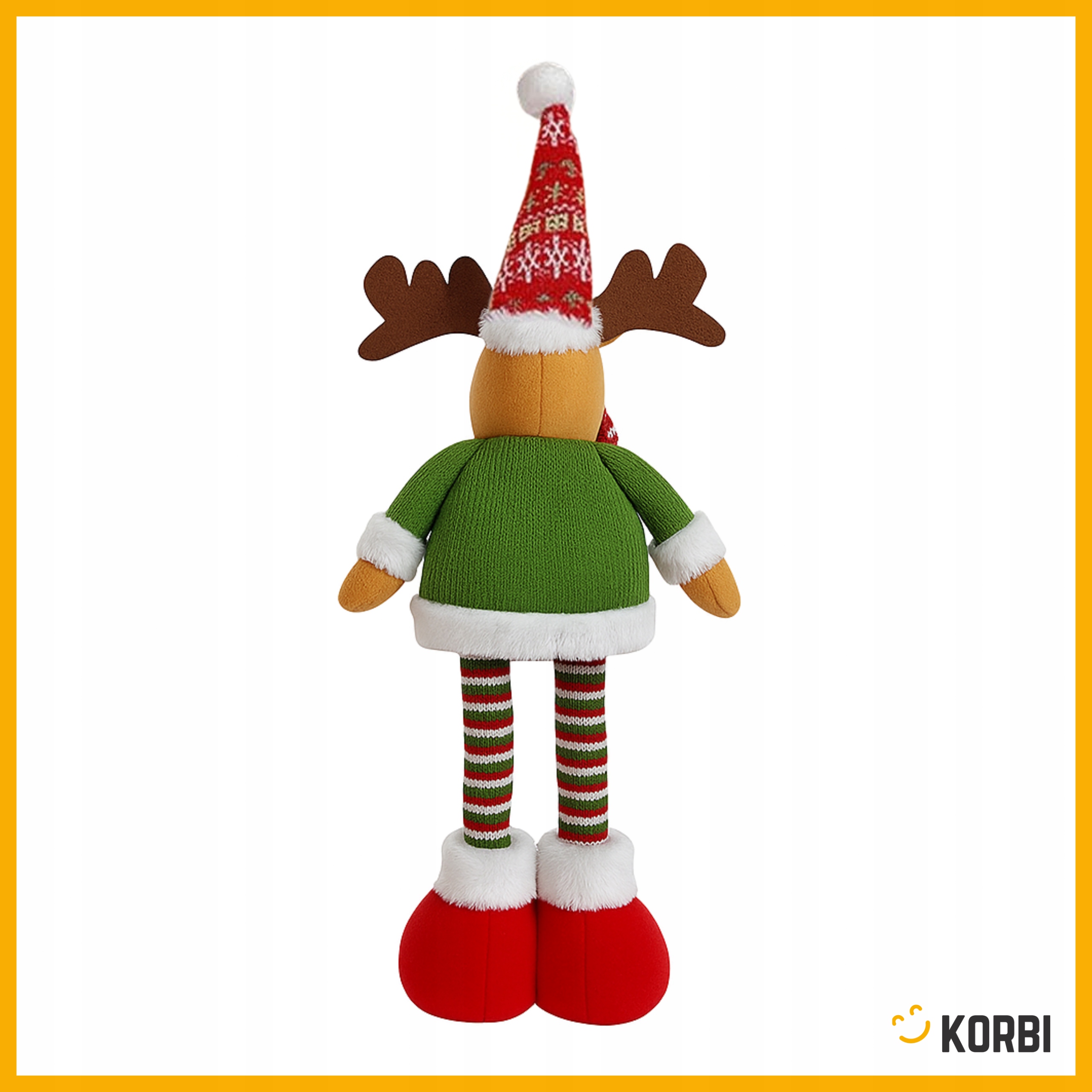 RENIFER SKRZAT ŚWIĄTECZNY KRASNAL GNOM TELESKOPOWE NÓŻKI DUŻY 53CM WZ4 Wysokość produktu 53 cm