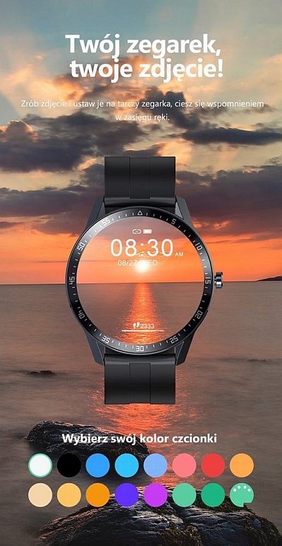 NOWY SMARTWATCH G.ROSSI IP68 KALORIE KROKI ZESTAW Rodzaj smartwatch