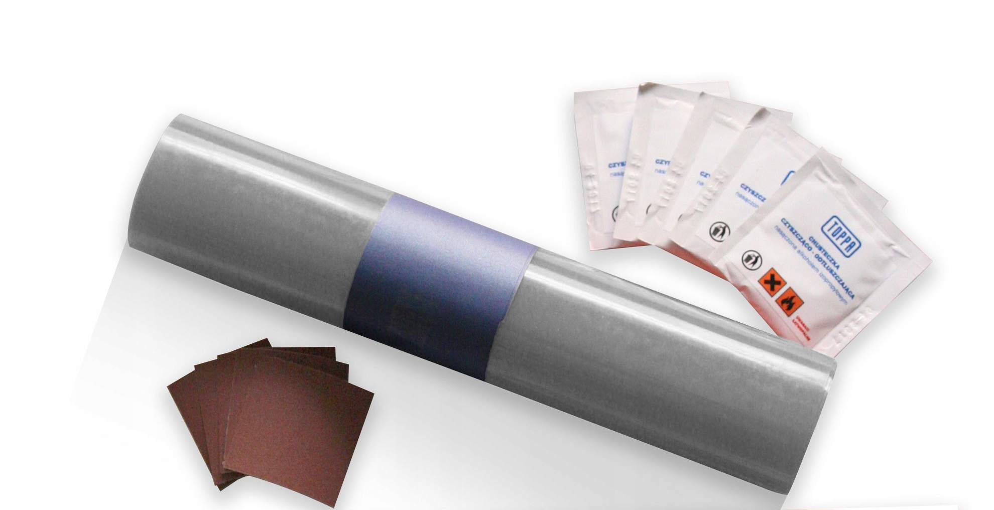 ZESTAW naprawczy łata PLANDEKI (220x32cm) Szara