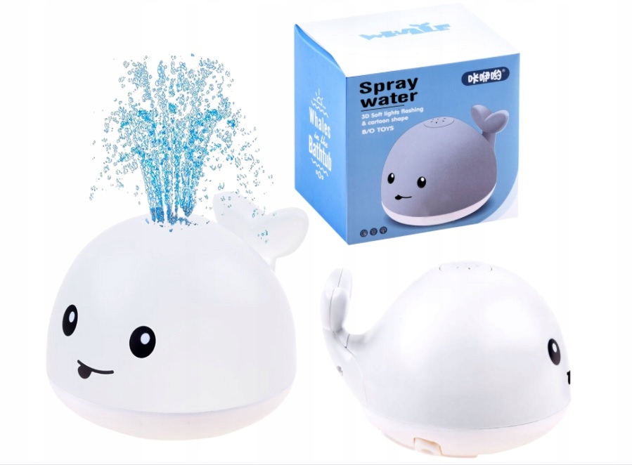 

Magiczny Wieloryb do Kąpieli Świeci Tryska Led