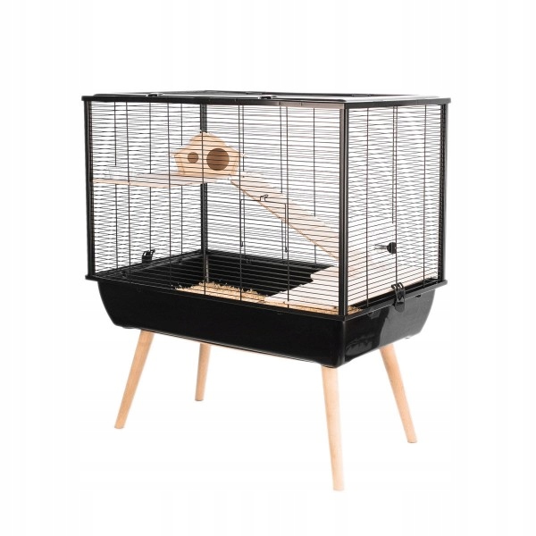 Levně Klec pro malé hlodavce 78 x 48 x 58 cm černá