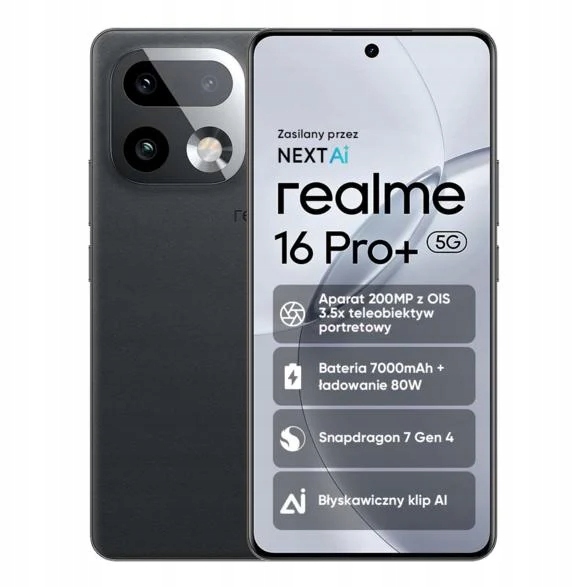 Smartfon Realme 16 Pro+ 12 Gb 512 Gb 5G szary