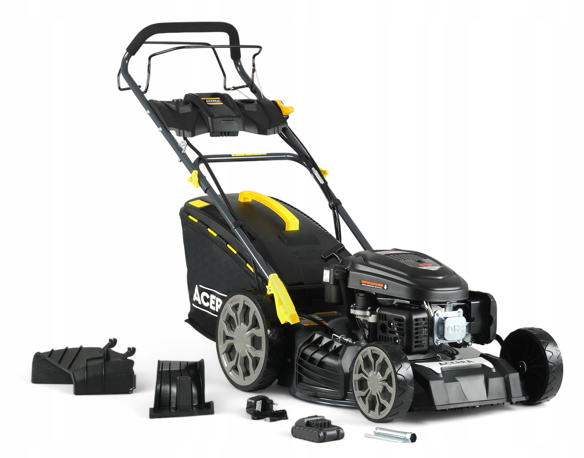 Benzininė vejapjovė su elektriniu starteriu ir pavara, Loncin / 51 cm
