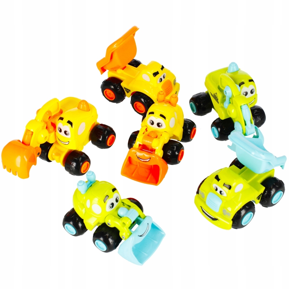 KOLOROWA KOPARKA dla DZIECI 9 cm mała MEGA CREATIVE dziecięce KOPARKI Bohater brak