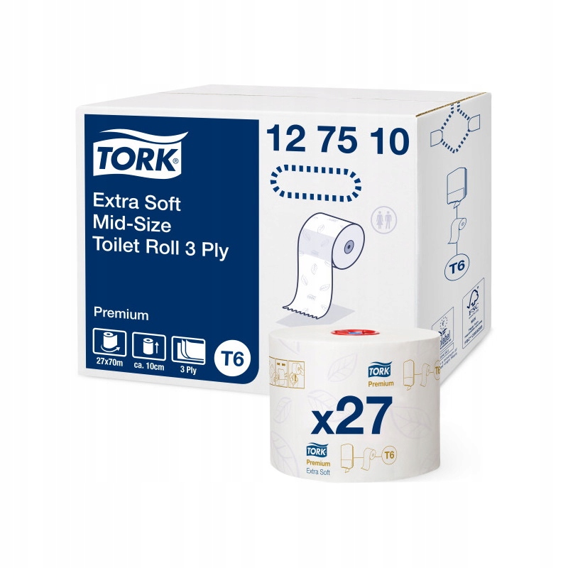 

Tork 127510 - Papier toaletowy ekstra miękki, T6