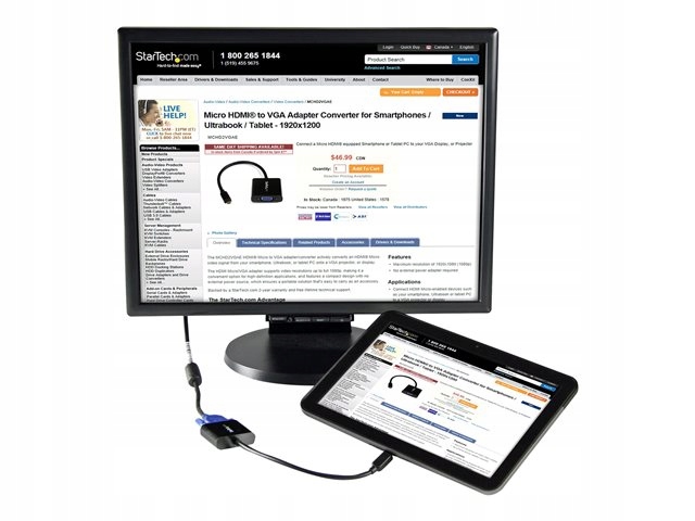 STARTECHCOM MicroHDMI To VGA Adapter MCHD2VGAE2 Marka Inna