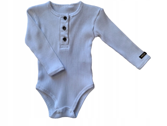 

Body bawełniane polo prążkowane z guzikami mix 98