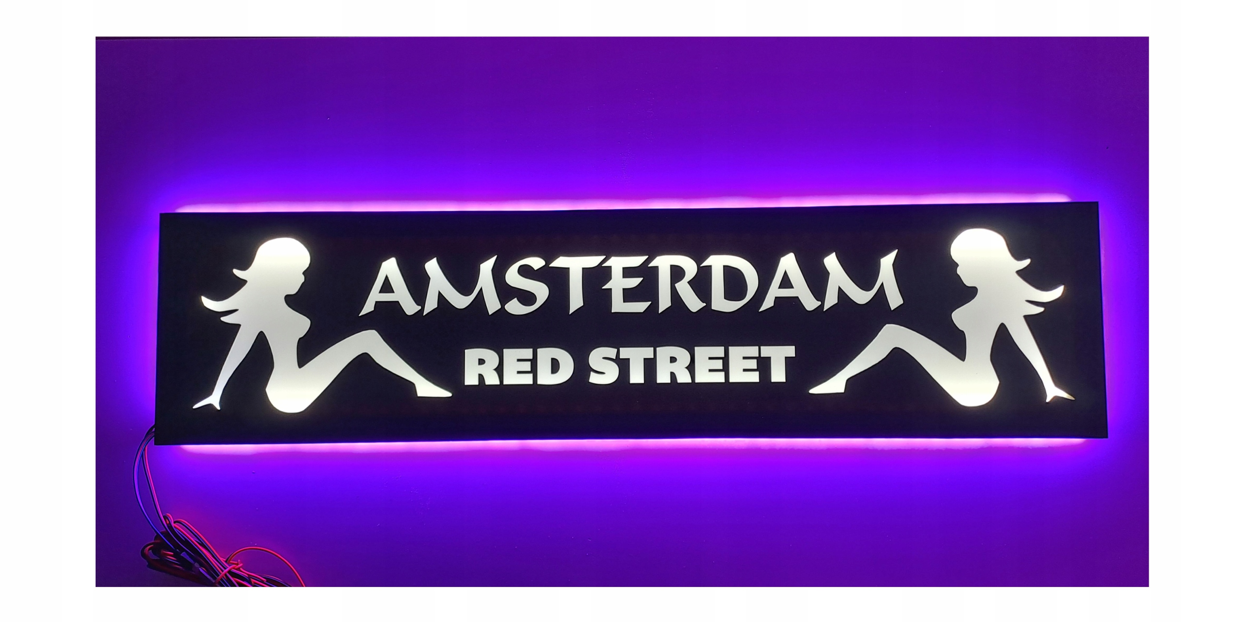 Led tabuľa Amsterdam Red Street nad posteľ s podsvietením kabíny Tir Lkw