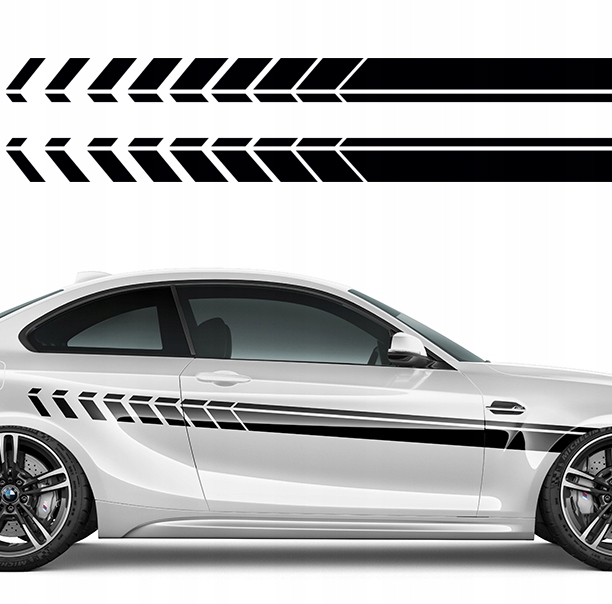 2x Samolepka Grafika na auto Motiv Pruhy Stripes 220x10