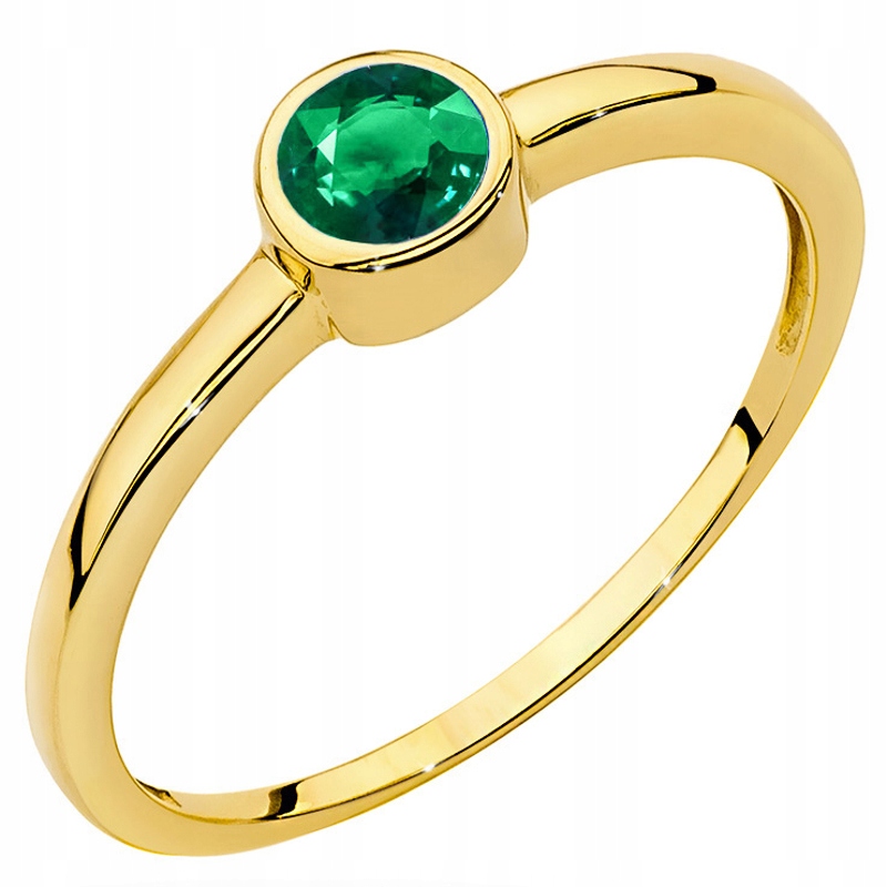 Zlatý Prstýnek pr. 585 se Smaragdem 0,30 ct 14k