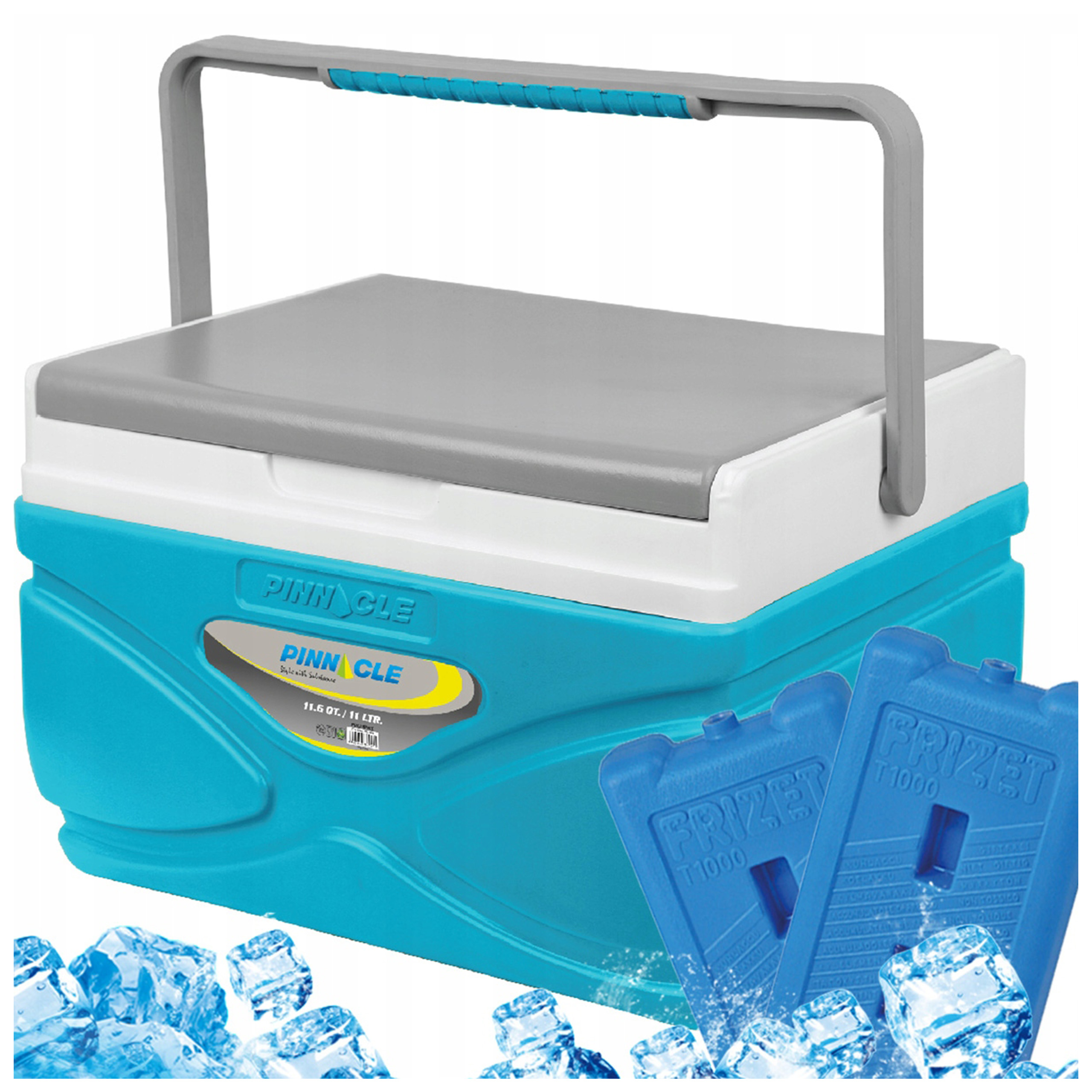 Turistická lednička Pinnacle Tpx 8001 11L tyrkysová 2 velké mrazicí vložky