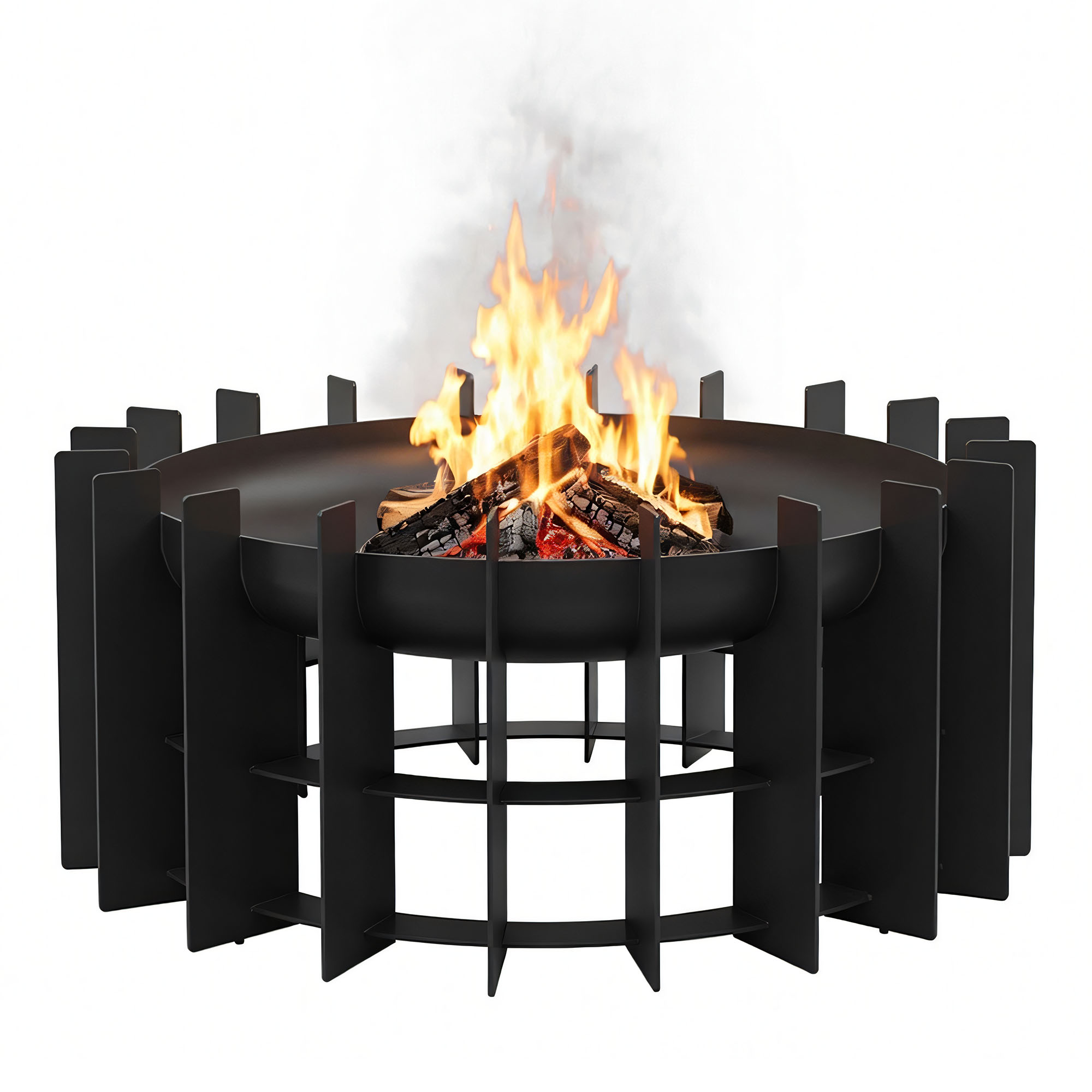 Zahradní ohniště Capsel 600 kulaté mobilní ohniště gril 70,2x70,2x33,0