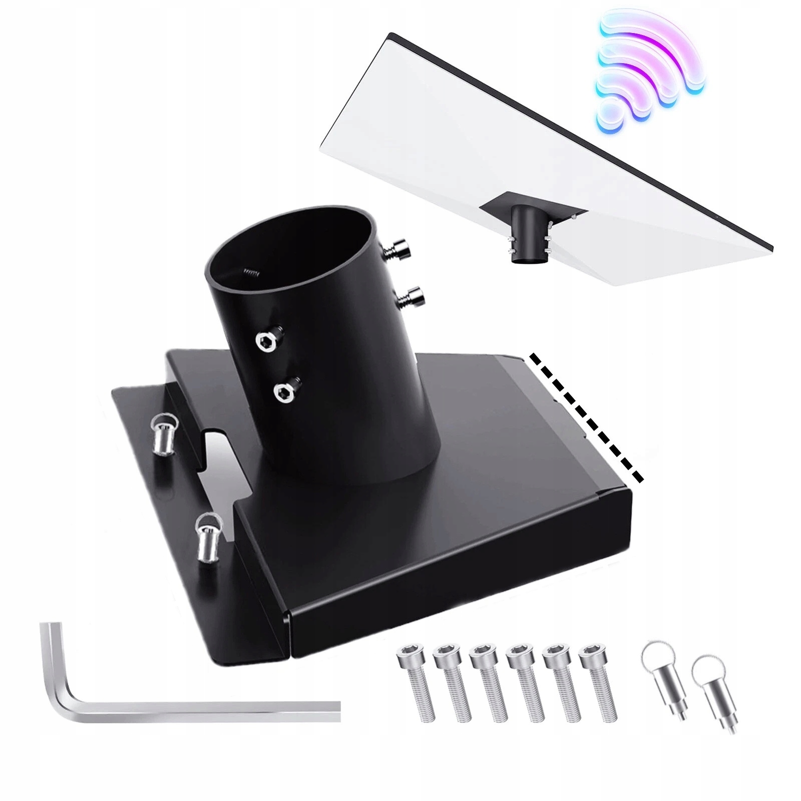 Starlink Adapter Uchwyt Montażowy Do Anteny Gen 3, Do Rur, Metalowy Czarny