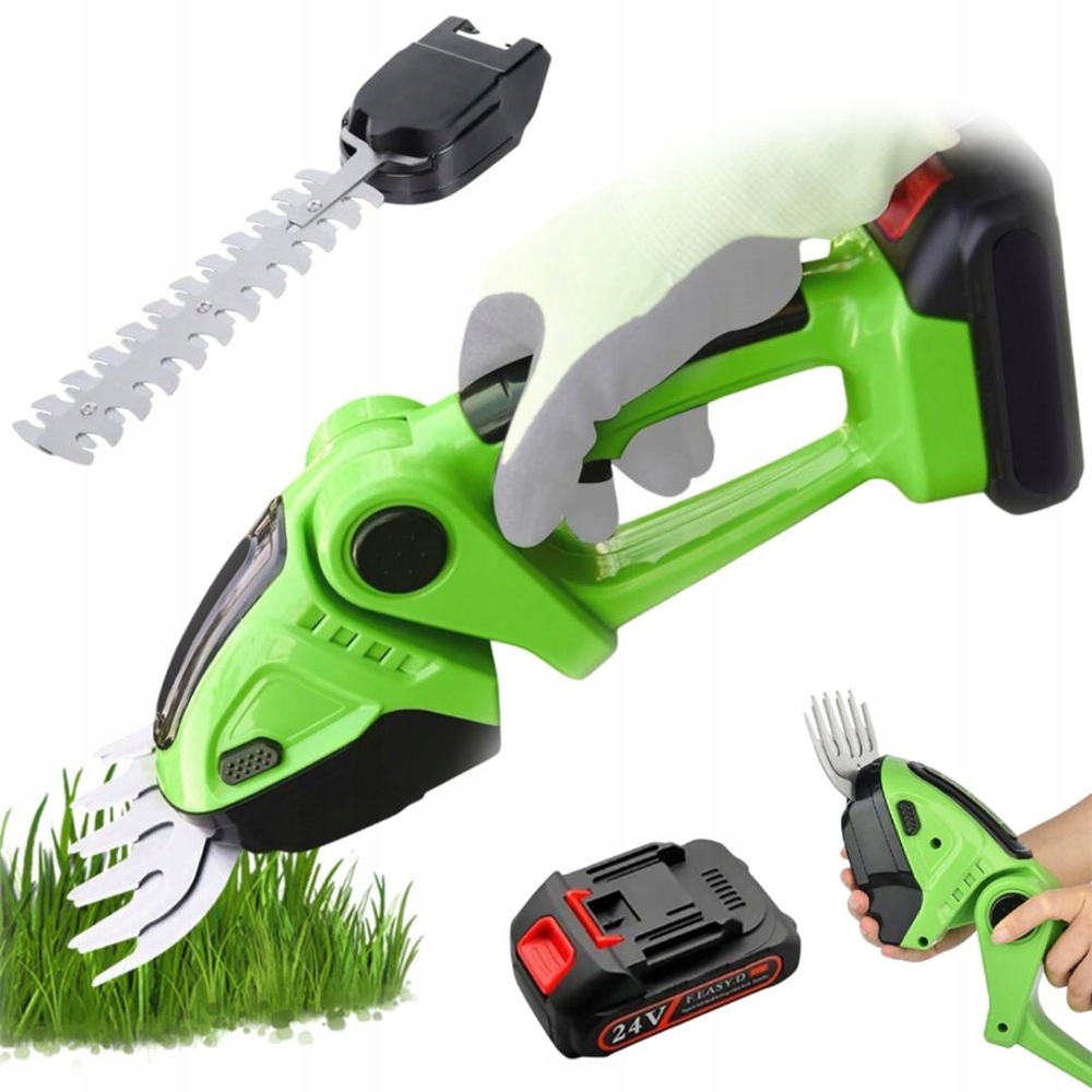 2 V 1 Silné Akumulátorové Nůžky Na Živý Plot Trávy Keřů 1500 mAh 24 V