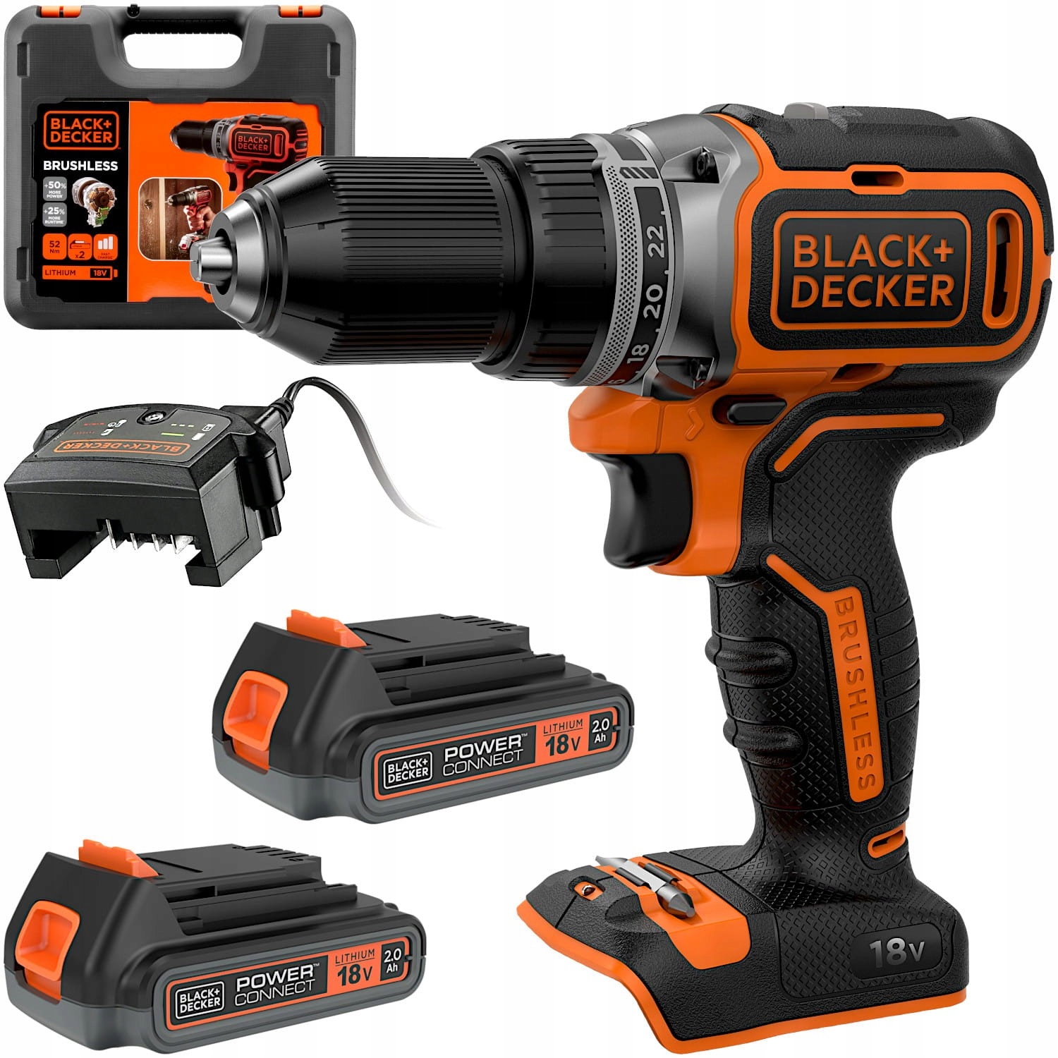 Black+decker Aku Šroubovák 18V BL186KB 52Nm 2x2,0Ah Bl