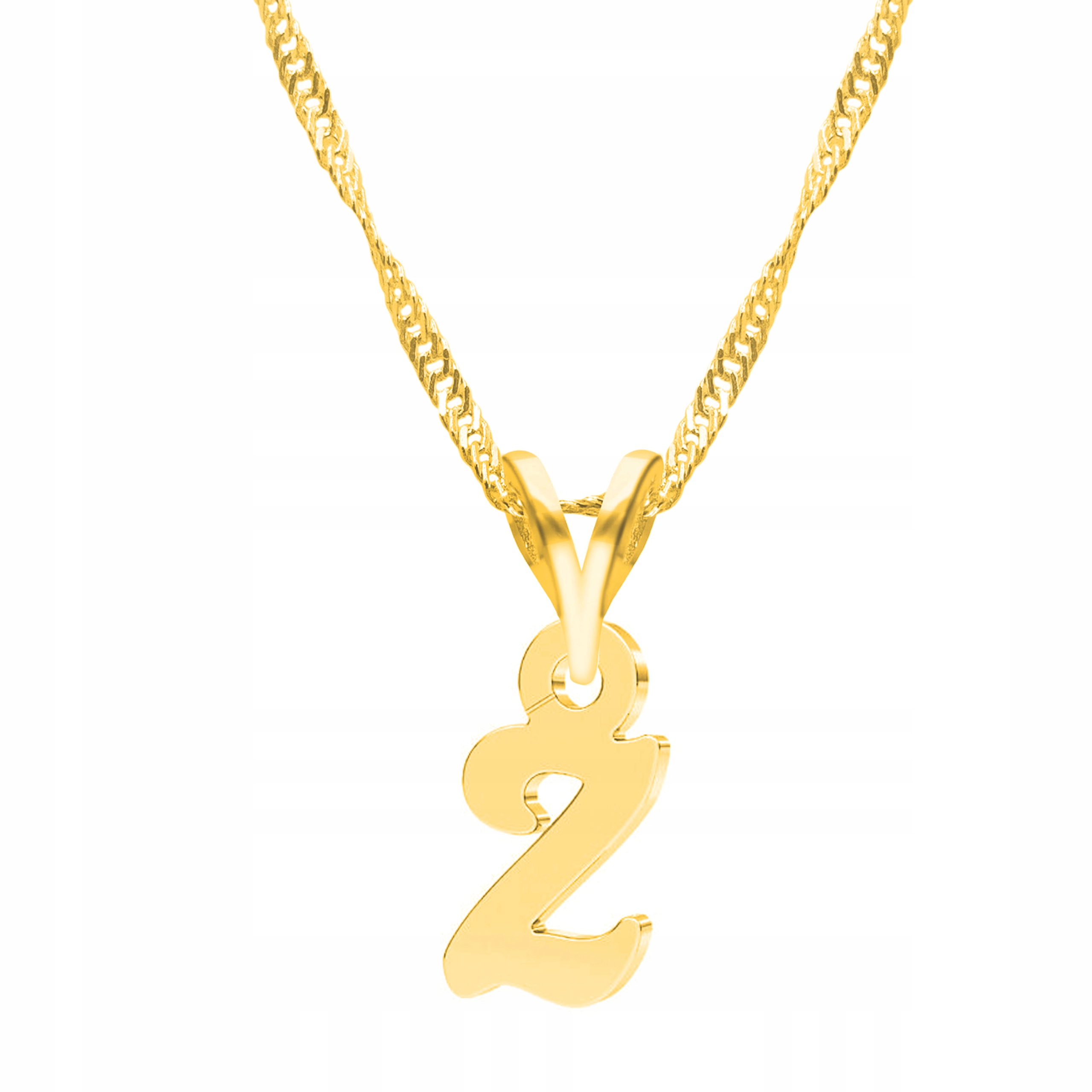 Řetízek zlatý náhrdelník 925 Písmeno Z