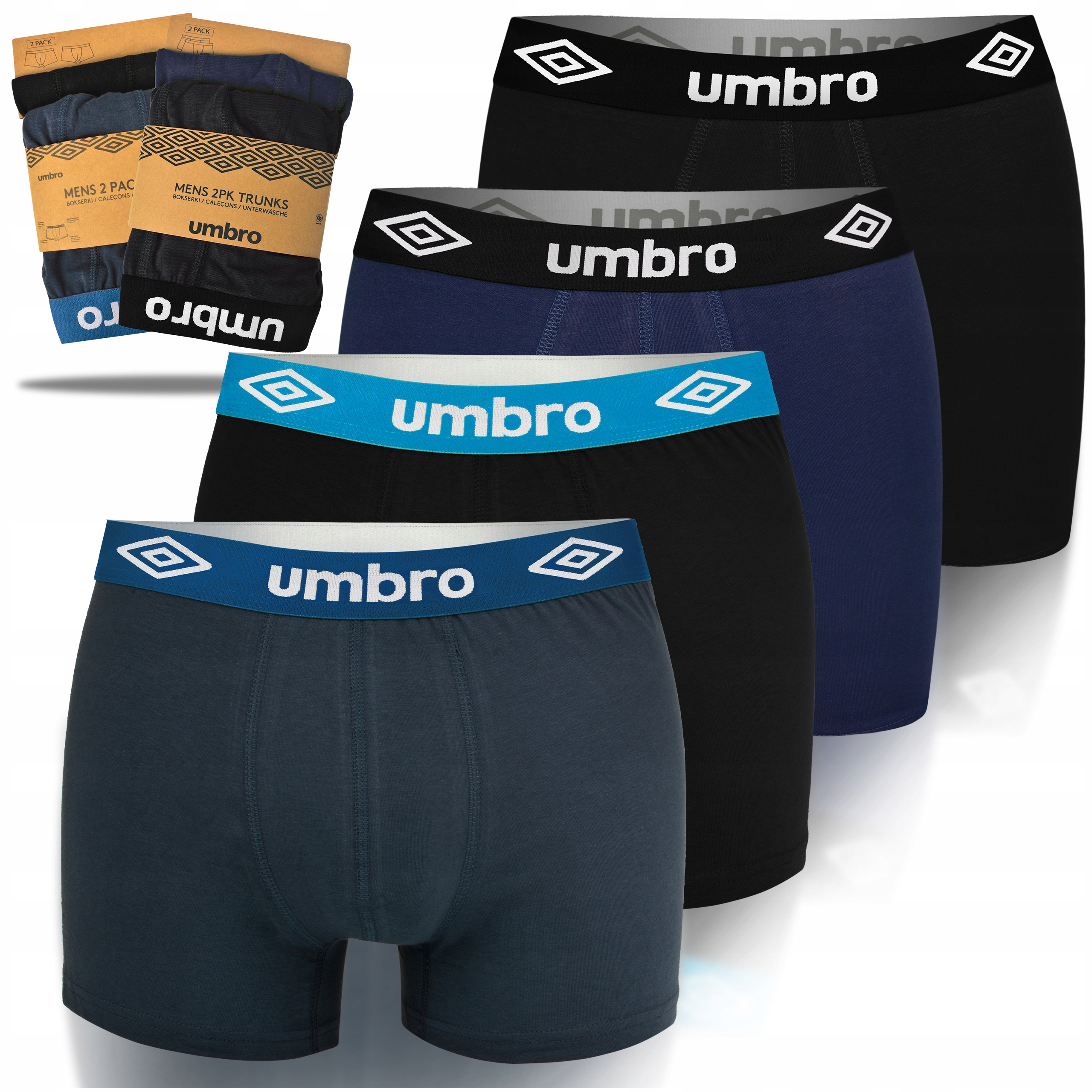 Umbro Bokserki Męskie 4 sztuki BM563 Rozmiar XL