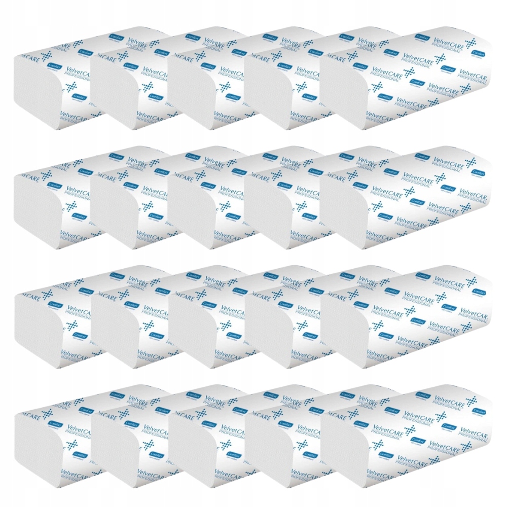 Levně Papírové ručníky Velvet Zz skládací 20x150 ks