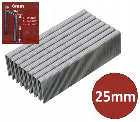 Zszywki TYP 55 do Parkside PET 25 C3 dłu 25mm 2000