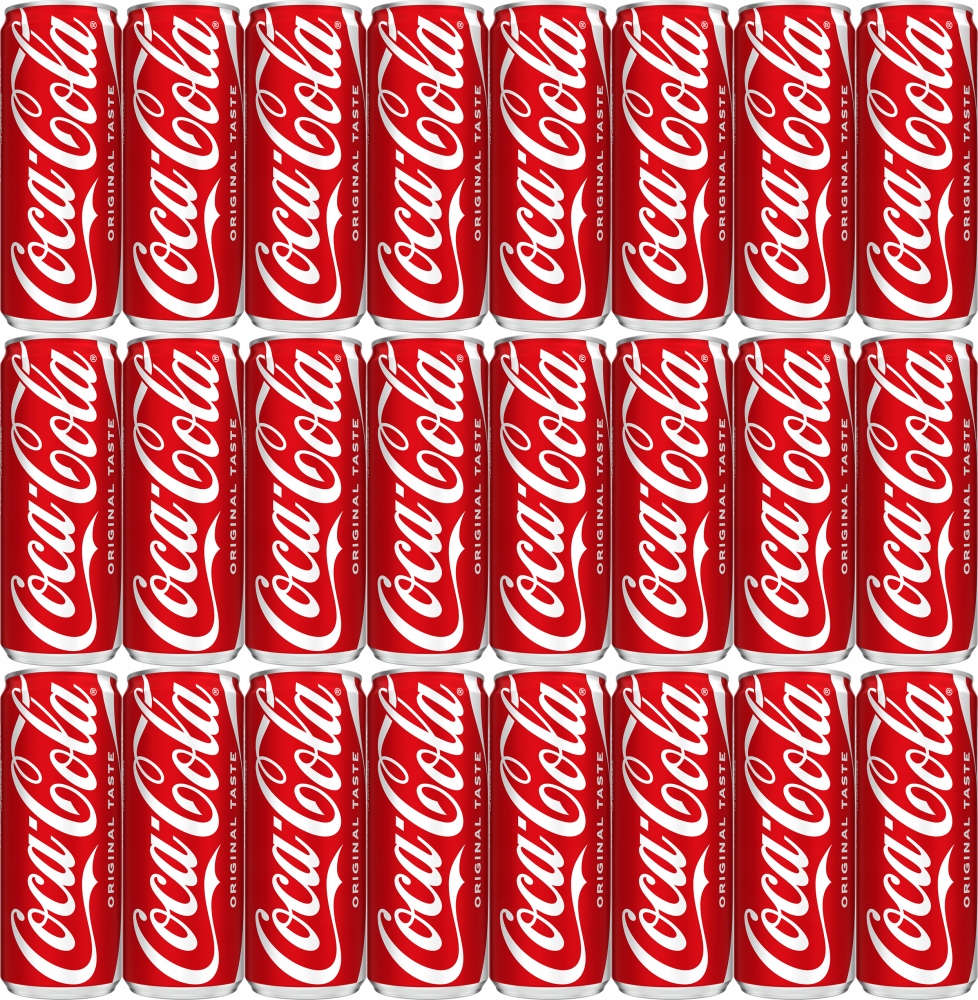 Sada 24 ks: Sycený Nápoj Coca-Cola Plechovka 330 ml