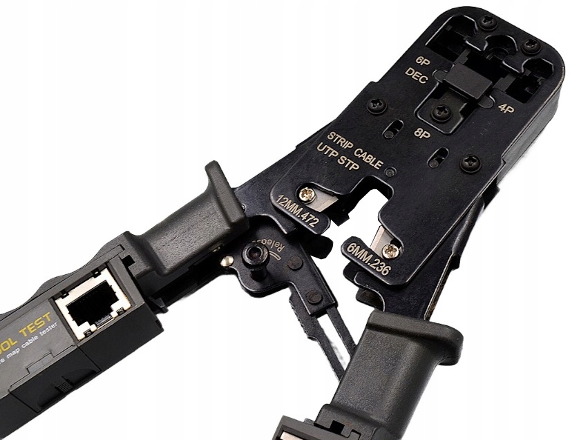 ZACISKARKA WTYKÓW RJ45 4P 6P 8P KAT. 6A + TESTER Producent Hanlong