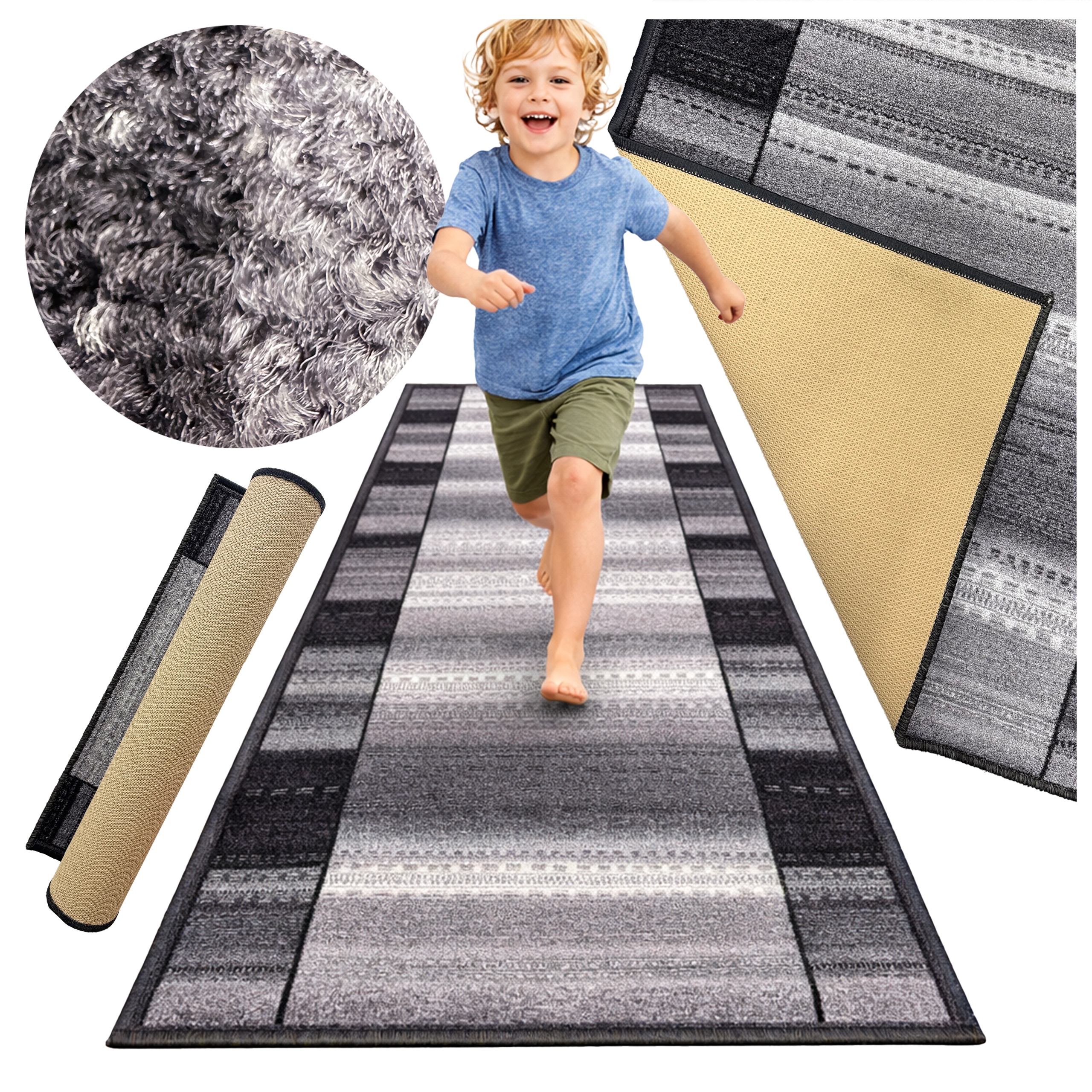 Koberec Běhoun Do Předsíně Protiskluzový Chodník Hotový rozměr 80 x 300 cm