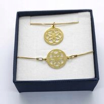 Pozlacený komplet celebrity rozeta ažur Stříbro ryzost 925