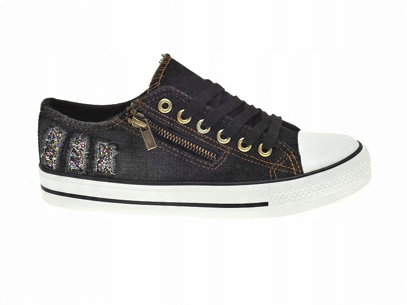 

Trampki Tenisówki Jeans JX-55 Black r.39