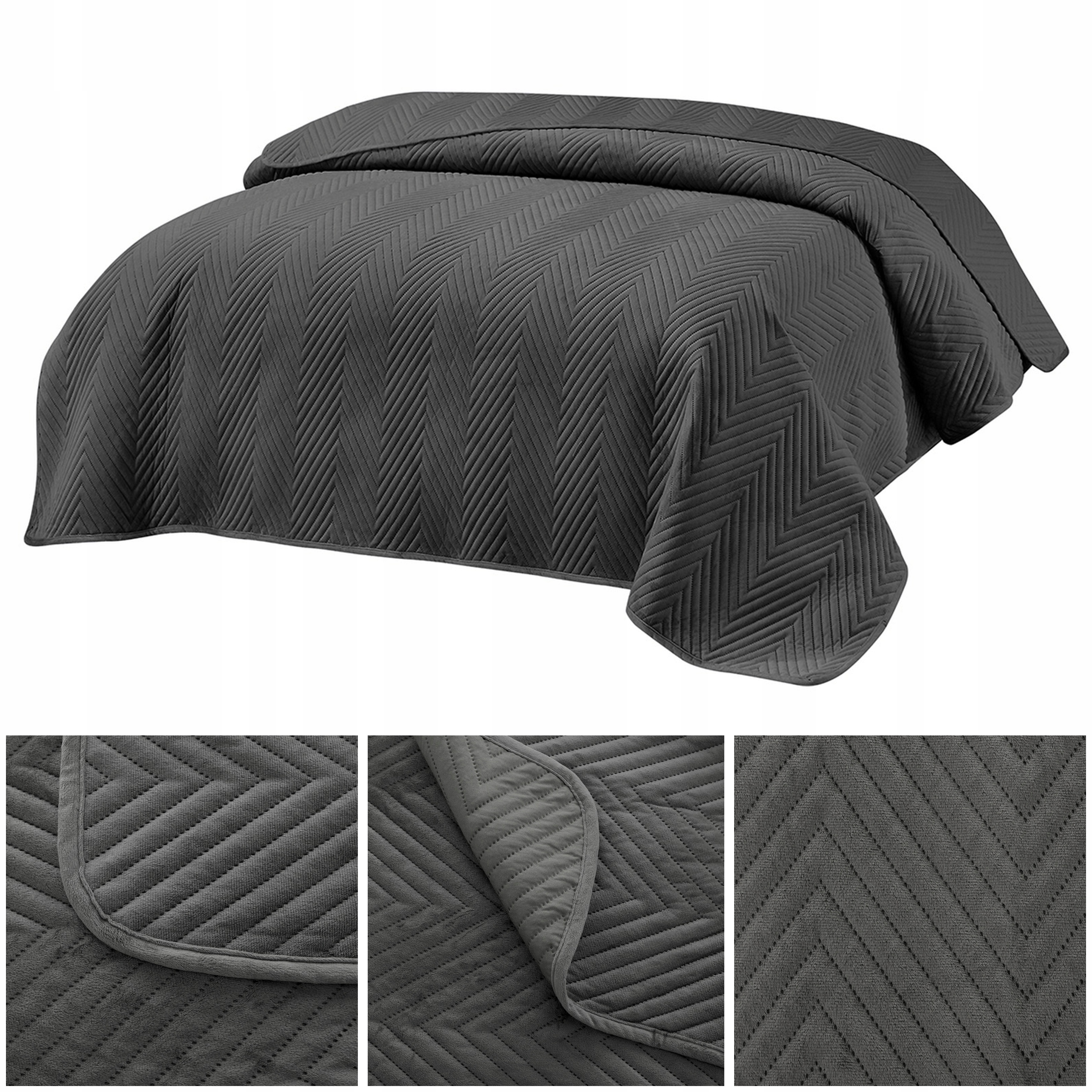 Přikrývka na postel pohovka kapa 220x240 Pikovaná Velurová Barvy dle výběru