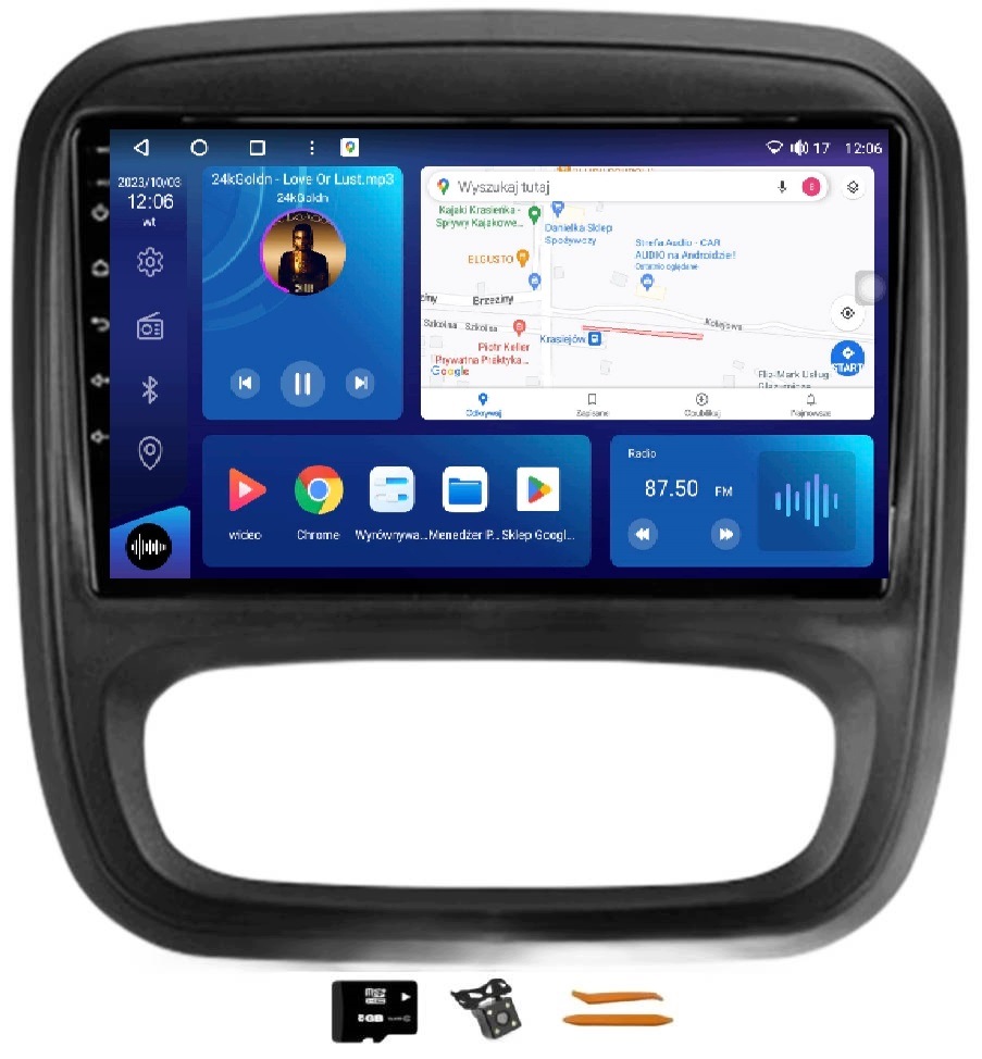 Radio Android Opel Vivaro 14-20 Apple CarPlay Navigace Lte 4G 64GB Gps