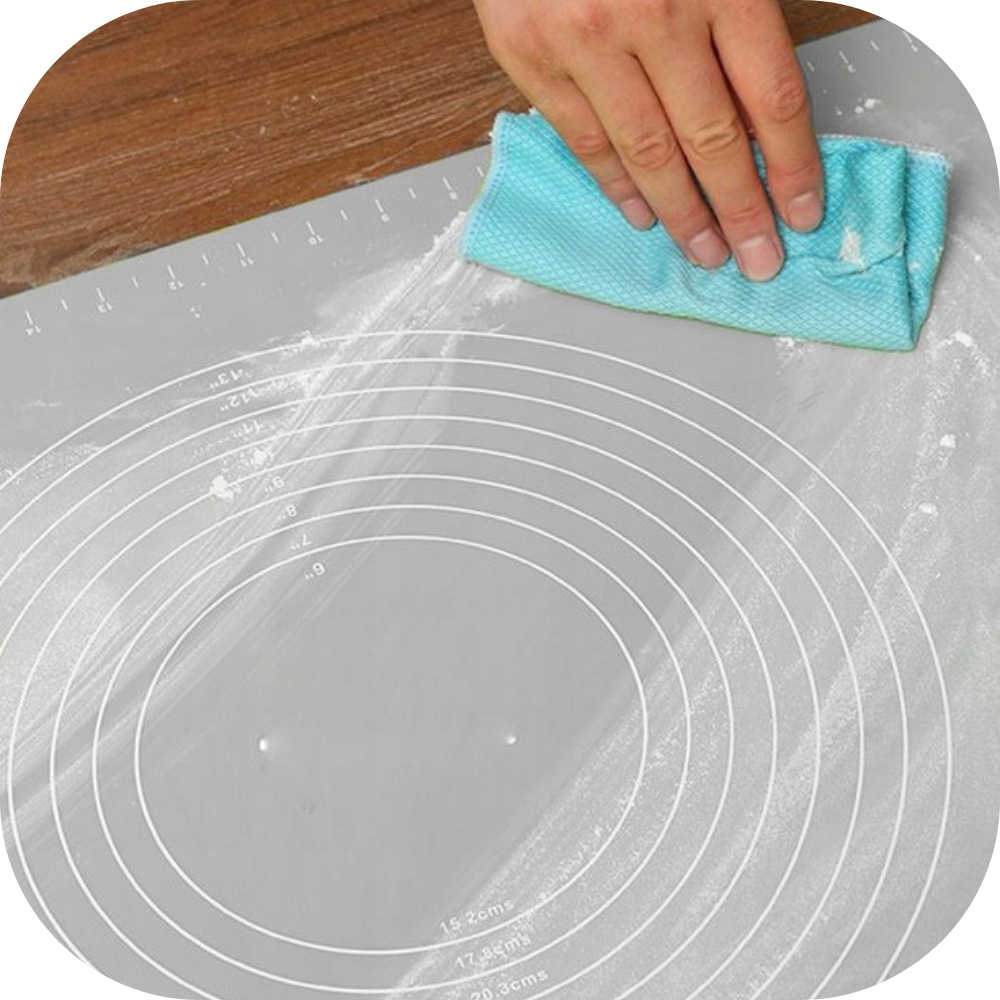 DUŻA MATA SILIKONOWA DO PIECZENIA Z MIARAMI PODKŁADKA KUCHENNA 70x50 XXL Długość 50 cm