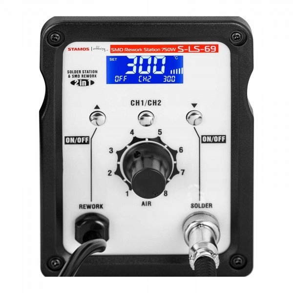 Stacja lutownicza - 750 W - 2w1 STAMOS S-LS-69 Kod producenta 10021160