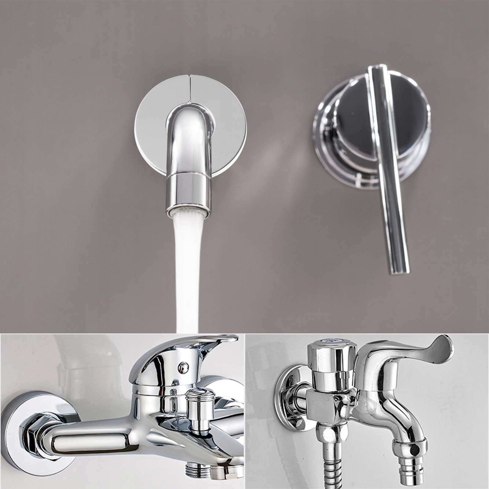 OSŁONA PRYSZNICOWA Z KOŁNIERZEM ŚCIENNYM ZE STALI NIERDZEWNEJ Marka bez marki