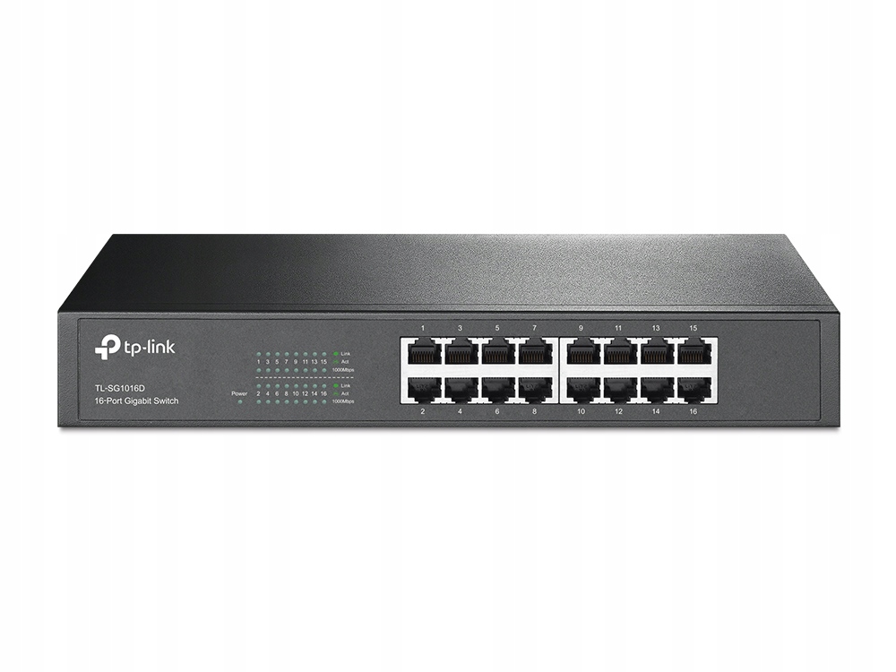 TP-Link TL-SG1016D 16portový gigabitový přepínač – 16 portů – není vhodný