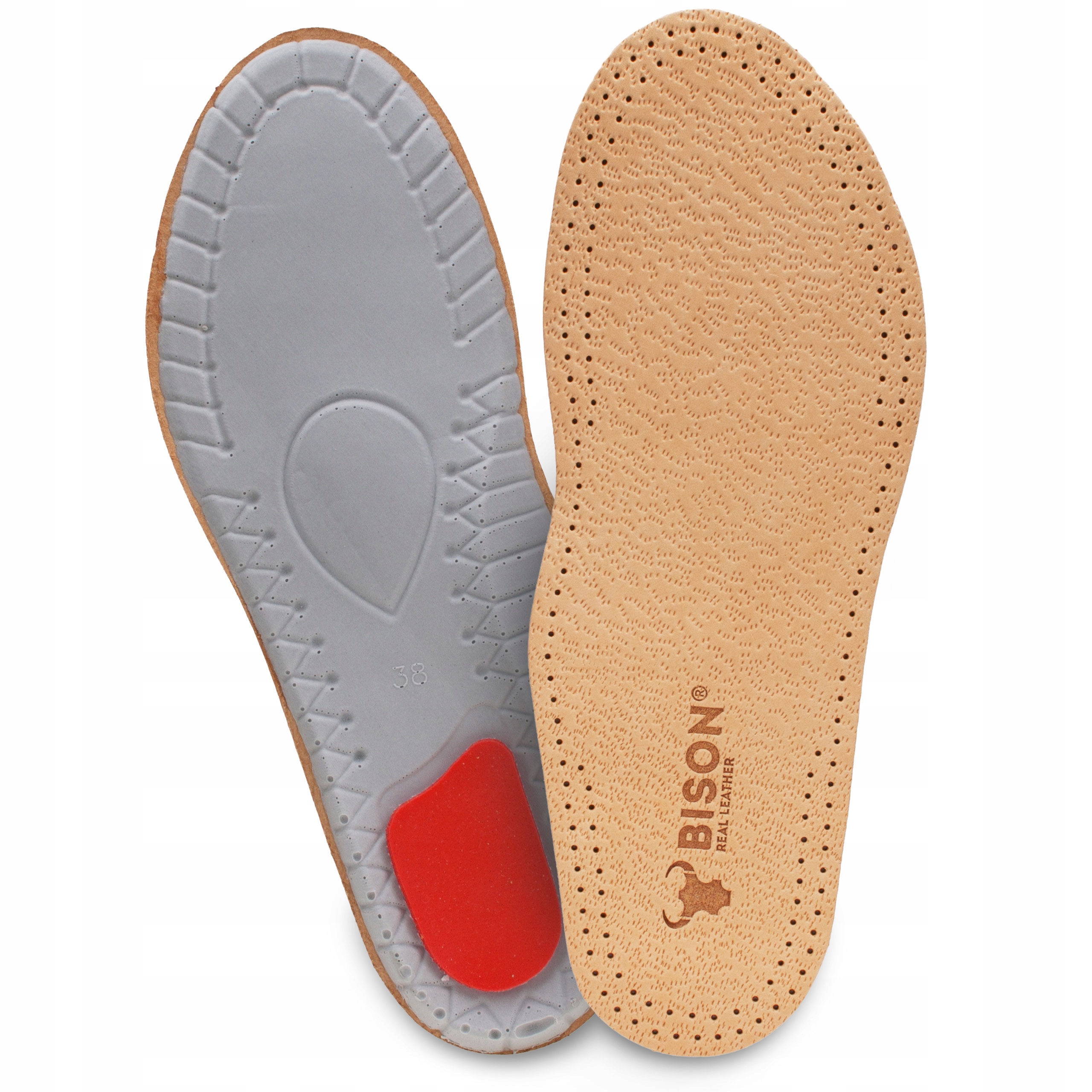 

Skórzane wkładki dopasowane do stopy komfort r. 44