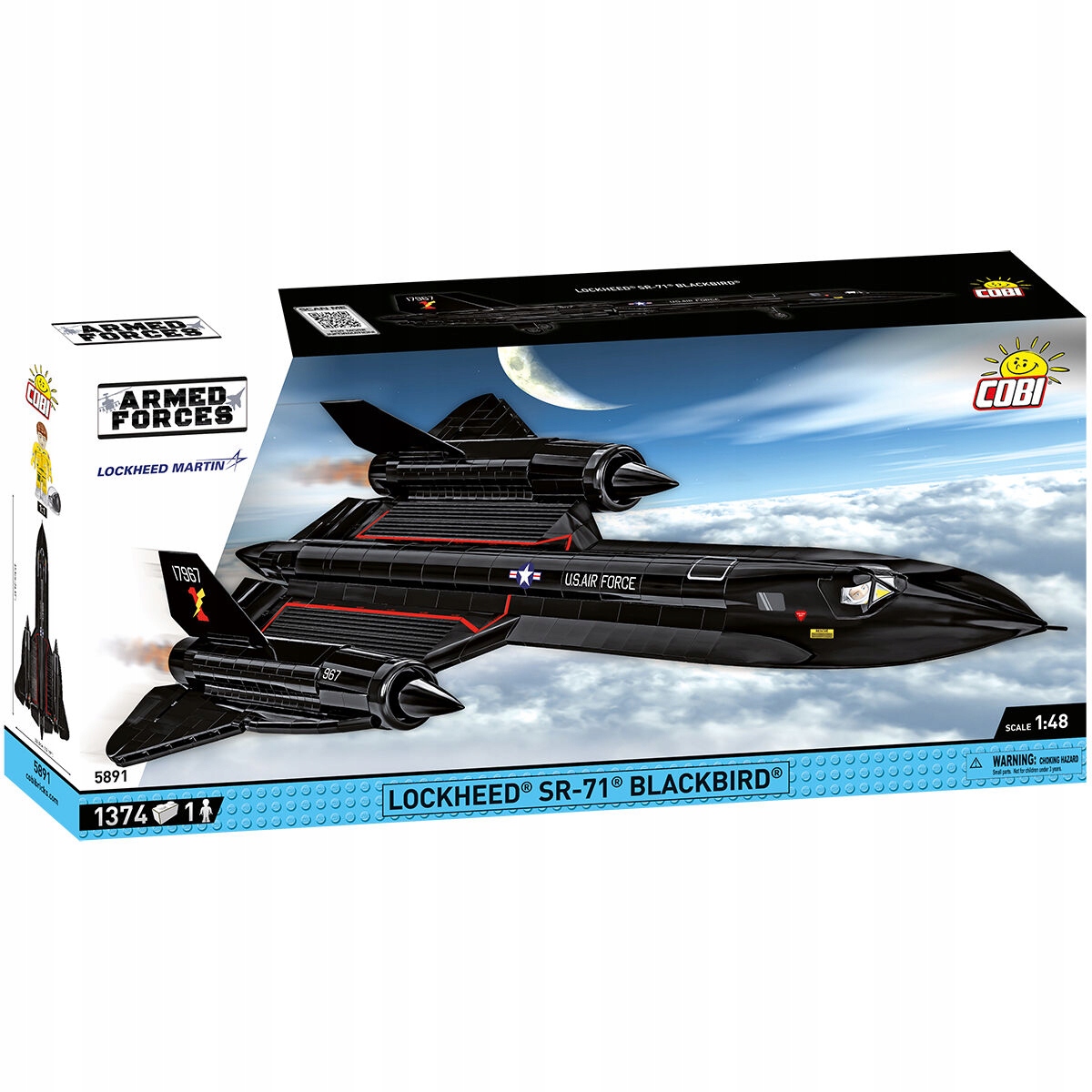 KLOCKI COBI-5891 ARMED FORCES SAMOLOT LOCKHEED SR-71 1330 KL.