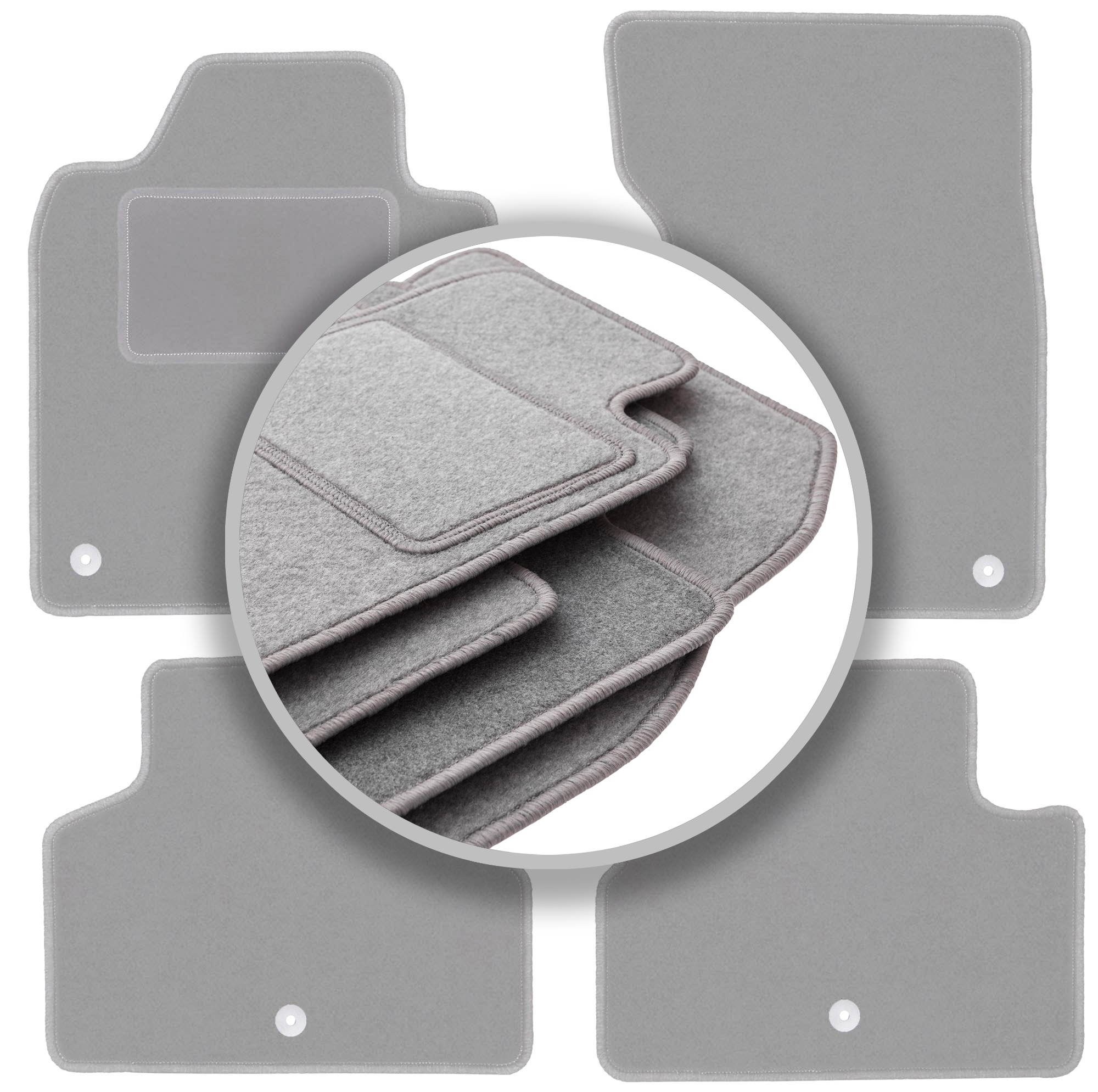 Velurové koberce Oslo šedé pro: Infiniti Q50 sedan 2013-