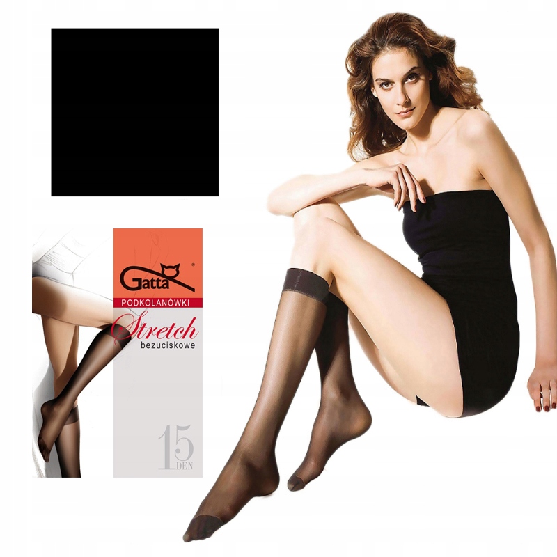 

Podkolanówki 2 Pary Gatta Stretch 15DEN Nero