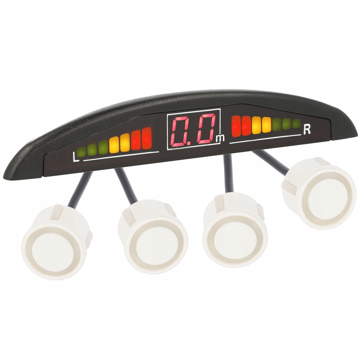 CZUJNIKI COFANIA PARKOWANIA NA TYŁ 4 BIAŁE + LED