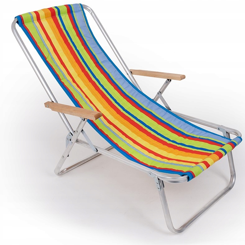 Leżak aluminiowy do ogrodu balkon taras plażę składany 120kg
