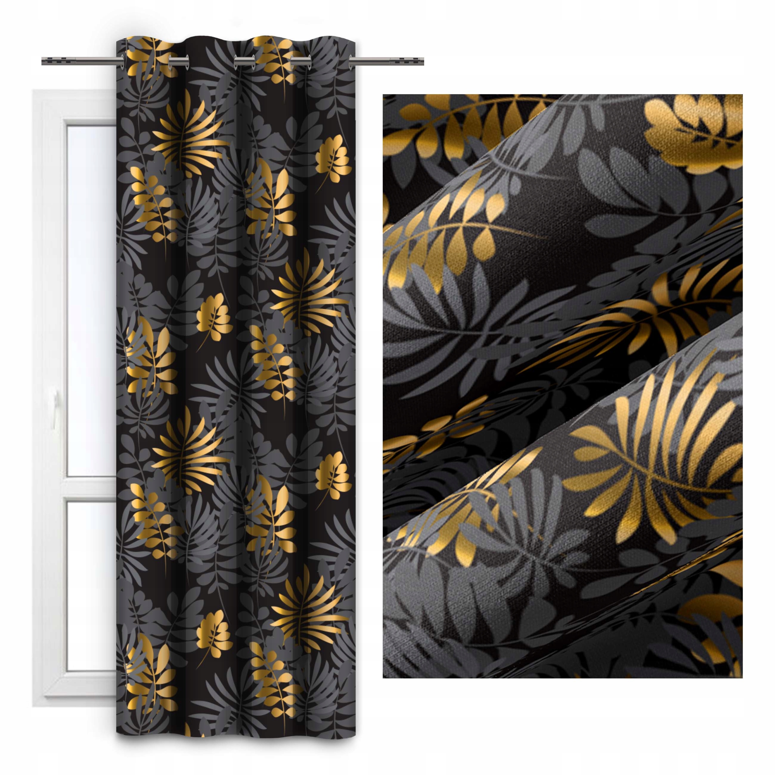 

Gotowa Zasłona na Przelotkach 140x250 D404-276