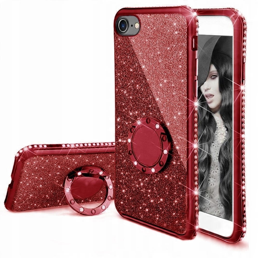 

Etui Brokat Do Iphone 7 8 Plus Ring Case + Szkło